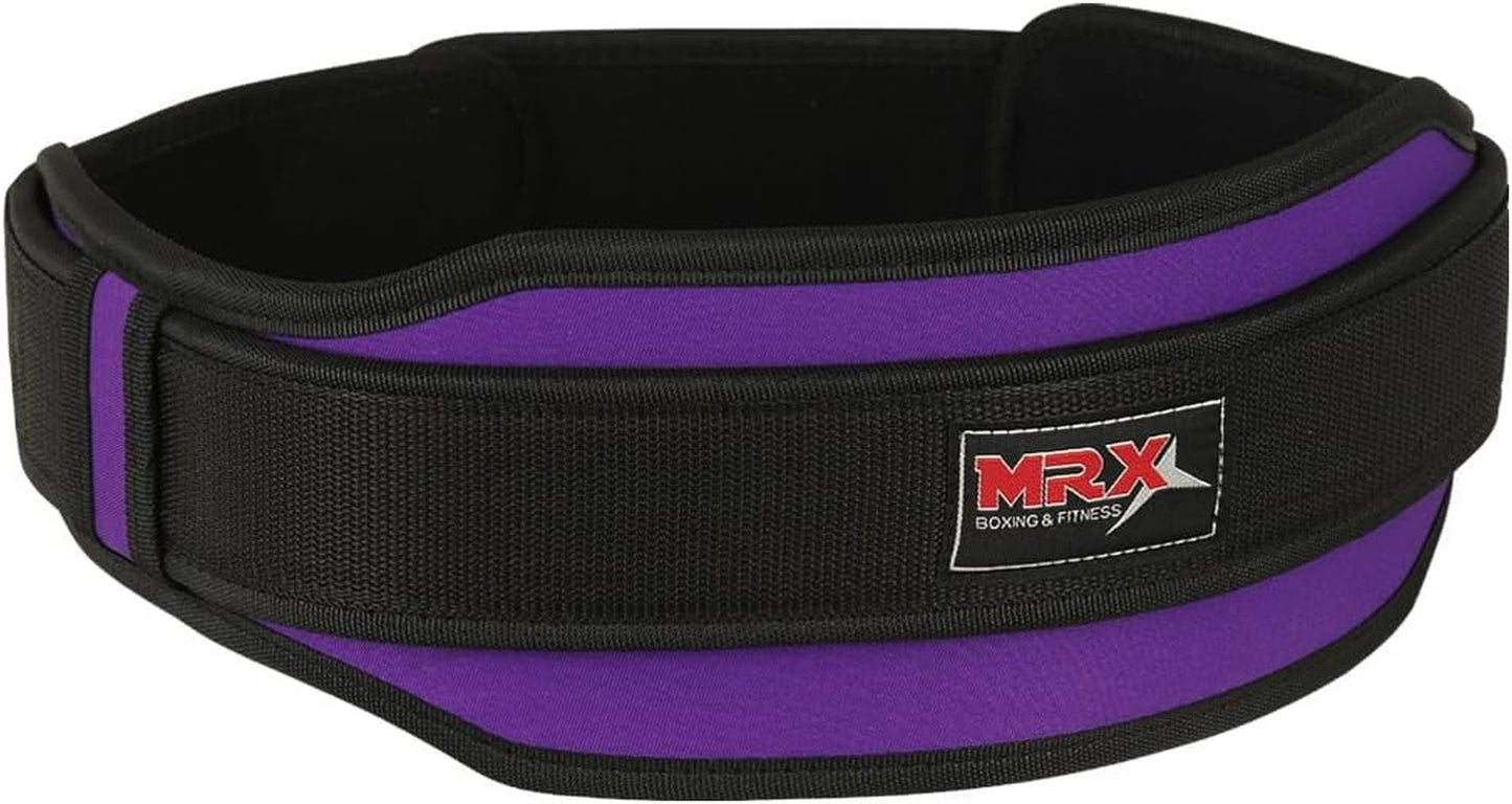 Weight Lifting Belt with Double Back Support Gym Training Camo Purple, XS